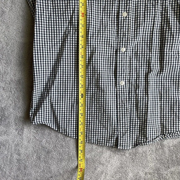 VTG J. Crew Shirt Mens Large Blue Checkered Classic Button Up Collared Preppy - Picture 7 of 15